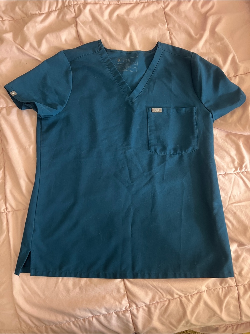 Figs Caribbean Blue One Pocket Scrub Top
